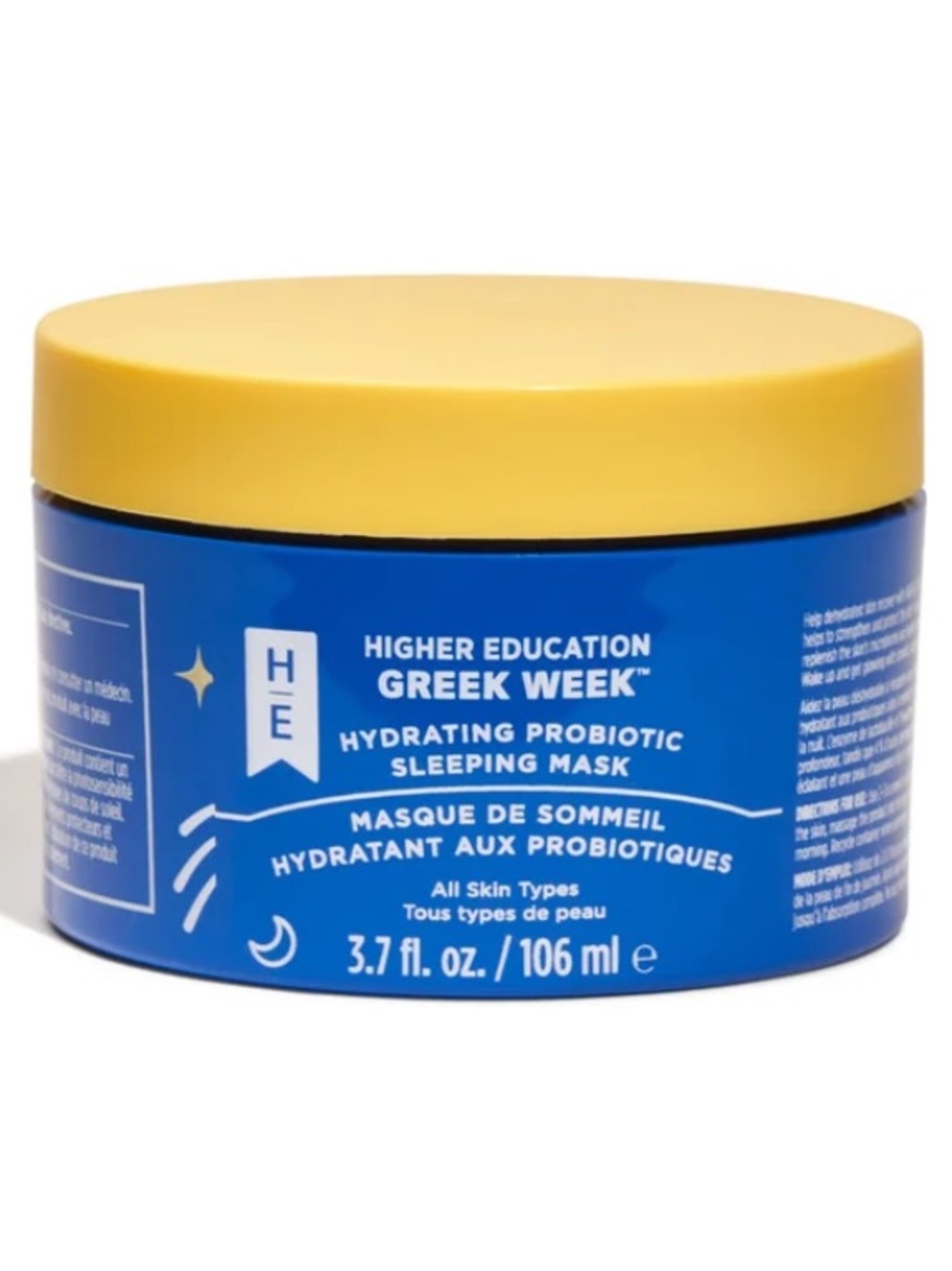 Higher Education Greek Week Hydrating Probiotic Sleeping Mask 3.7oz BRAND NEW